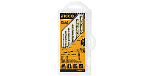 INGCO 6 Pcs  HSS twist drill bits set AKDB1065