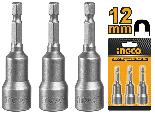 INGCO 3 Pcs impact magnetic nut set AMN1231