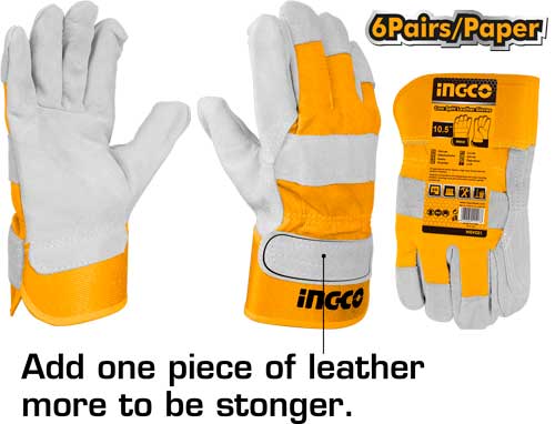 INGCO Leather gloves HGVC01