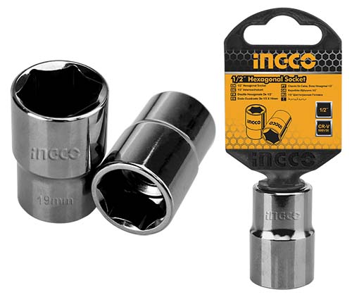 KS TOOLS 917.1226 1/2 Inch Hexagonal Socket, 33mm, Chrome Vanadium Steel