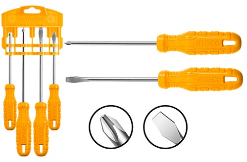 INGCO 4 Pcs screwdriver set HKSD0458