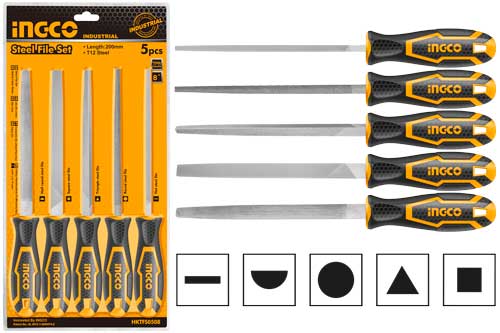 INGCO 5 Pcs steel file set HKTFS0508