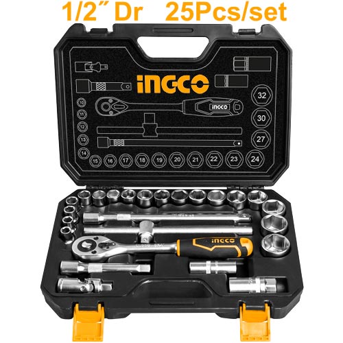 INGCO 25 Pcs 1/2" socket set HKTS12251