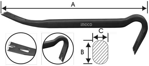 INGCO Pince à décoffrer HWBA01242